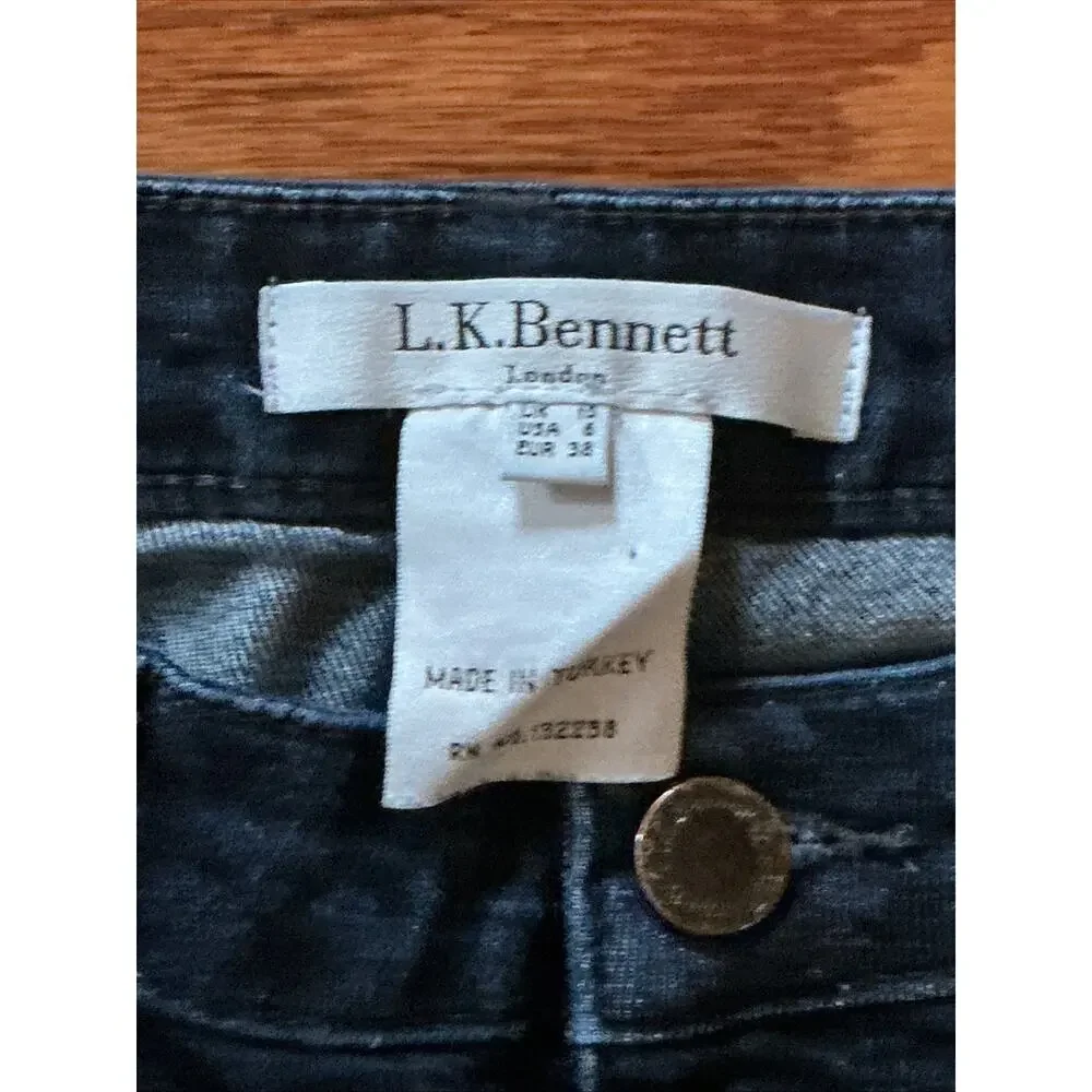 LK Bennett Skinny Dark Wash Denim Jeans Size 6 - Picture 6 of 10